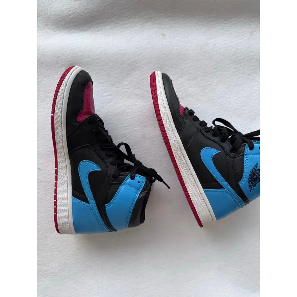 Nike Air Jordan 1 Mid Fearless Facetasm Red Blue Black Sneakers Men’s 8.5 Rare